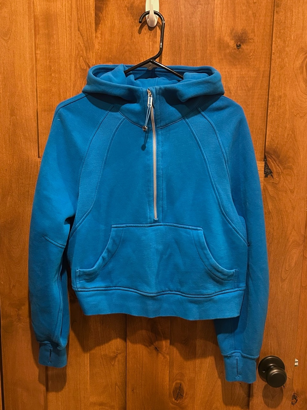 lululemon athletica Women’s Electric Blue Quarter-Zip Scuba Hoodie
